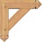Ekena Millwork Traditional Arts and Crafts Smooth Bracket w/ Offset Brace, Western Red Cedar, 5 1/2"W x 18"D x 18"H BKT0604X18X18TRA03SWR - alternate 3